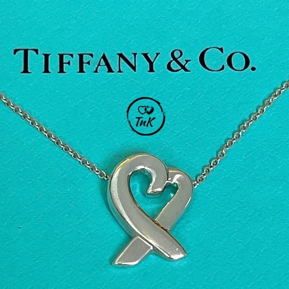 Tiffany & Co Paloma Picasso Loving Heart Pendant Necklace - Silver - 16”